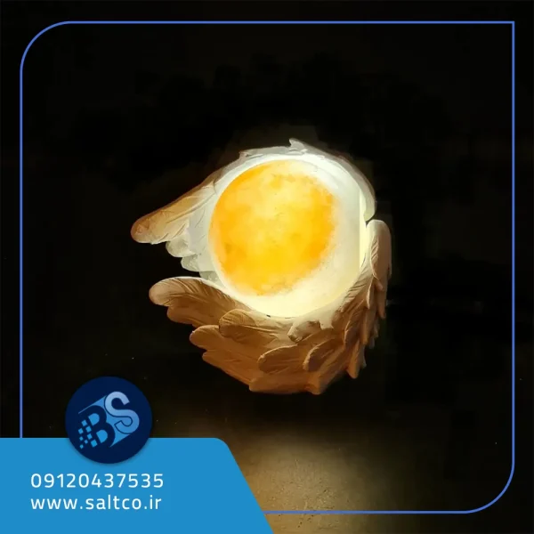 آباژور سنگ نمک گوی مدل پر