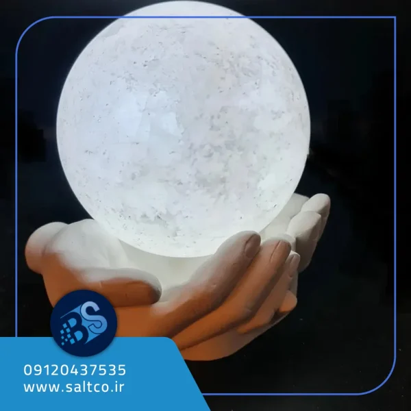 آباژور سنگ نمک ماه مدل دست باگوی